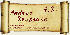 Andrej Krstović vizit kartica